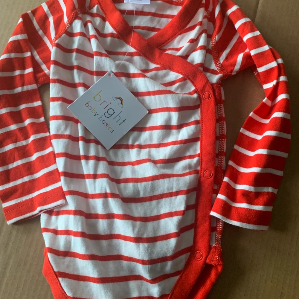 Hanna Andersson 18-24 mo red Striped One Piece baby NWT 80 bright basics